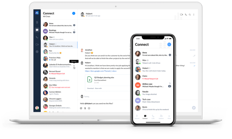 AnswerForce app on desktop and mobile