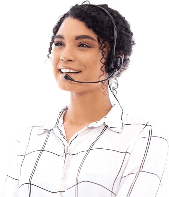 support staff with headphones