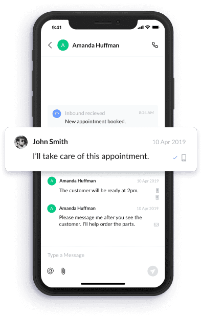 messaging from the app